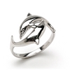 серебряное кольцо с дельфином