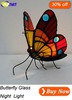 Фумат 3D бабочка настольная лампа творческий Книги по искусству Декор пятнистости Стекло Освещение в помещении подсвечник атмосферу Гостиная бар огни купить на AliExpress