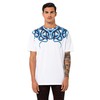 MARCELO BURLON 2018 MENS T-SHIRT M113 SNAKES T-SHIRT WHITE/BLUE
