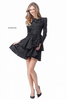 Sherri Hill Black Long Sleeves Style 50617 Tiered Cocktail Dresses 2018