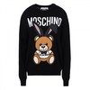 MOSCHINO PLAYBOY BEAR SWEATER BLACK