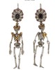 Alexander McQueen Silver Queen & King Skeleton Earrings
