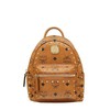 MCM X-Mini Stark Outline Studded Visetos Backpack In Brown