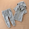 Juicy Couture Original Velour Tracksuit 8608 2pcs Women Suits Grey