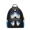 MCM Medium Stark Chevron Diamond Backpack In Black