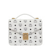 MCM Medium Patricia Visetos Satchel In White