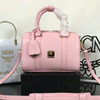 MCM Mini Essential Boston Bag In Pink