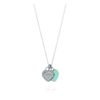 tiffany Mini Double Heart Tag Pendant