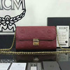 MCM Millie Monogrammed Flap Crossbody Bag In Burgundy