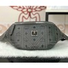 MCM Small Stark Gunta M Studs Visetos Belt Bag In Grey