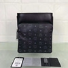 MCM Small Ottomar Visetos Flat Messenger In Black