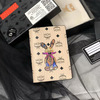 MCM Rabbit Visetos Leather Card Holder In Beige