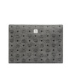 MCM Large Visetos Original Zip Pouch In Grey