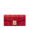 MCM Large Patricia Visetos Chain Wallet In Red