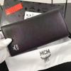 MCM Ottomar Grained Leather Long Wallet In Black