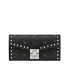 MCM Large Patricia Studded Visetos Chain Wallet In Black