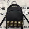 MICHAEL Michael Kors Abbey Extra-Small Studded Leather Backpack Black