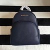 MICHAEL Michael Kors Abbey Leather Backpack Navy Blue