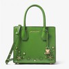 MICHAEL Michael Kors Mercer Floral Embellished Leather Tote Green