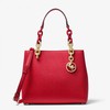 MICHAEL Michael Kors Cynthia Small Leather Satchel Red