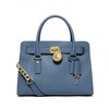 MICHAEL Michael Kors Hamilton Medium Saffiano Leather Satchel Sky Blue