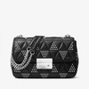 MICHAEL Michael Kors Sloan Studded Leather Shoulder Bag Black/Silver