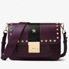 MICHAEL Michael Kors Sloan Editor Star Studded Leather Shoulder Bag Purple/Black
