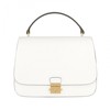 MICHAEL Michael Kors Mia French Calf Leather Shoulder Bag White