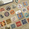 50pcs/lot vintage postmark mini paper sticker