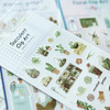 Plant cactus adhesive paper stickers
