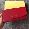 MICHAEL Michael Kors Jet Set Travel Saffiano Leather Flap Wallet Red