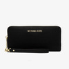 MICHAEL Michael Kors Jet Set Travel Leather Continental Wristlet Black