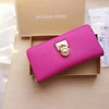 MICHAEL Michael Kors Hamilton Traveler Saffiano Leather Wallet Rose