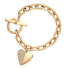 Cheap Michael Kors Gold-Tone Heart Charm Toggle Bracelet