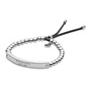 Cheap Michael Kors Silver-Tone Logo Plaque Bead Adjustable Bracelet