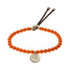 Cheap Michael Kors Orange Beads Pave Concave Adjustable Bracelet