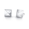 Cheap Michael Kors Silver-Tone Pave Pyramid Stud Earrings