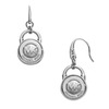 Cheap Michael Kors Silver-Tone Logo Padlock Drop Earrings