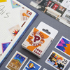 Vintage stamps sticker