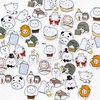 Fat White Cat Stickers