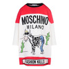 Moschino Cigarette Cow Women Short Sleeves Short Dress Red