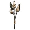 Exceptional and Rare White Calla Lilies Wall Lamp, circa 1900s