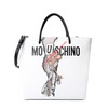 Moschino Rat A Porter Women Leather Tote White