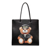 Moschino Loves Printemps Bear Women Leather Tote Black