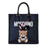 Moschino Playboy Bear Women Leather Tote Black