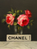 Pink Roses with Chanel Book PRINT