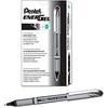 Pentel EnerGel NV Liquid Gel Pen, 0.7mm, Medium Line Capped, Metal Tip, Black Ink, Box of 12 (BL27-A)