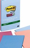 Post-it Recycled Super Sticky Notes, 2x Sticking Power, 4 in x 6 in, Bali Collection, Lined, 4 Pads/Pack, 45 Sheets/Pad (4621-SSNRP)
