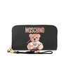 Moschino Paper Bear Women Leather Wallet Black