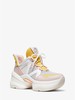 MICHAEL MICHAEL KORS Olympia Leather and Mesh Trainer